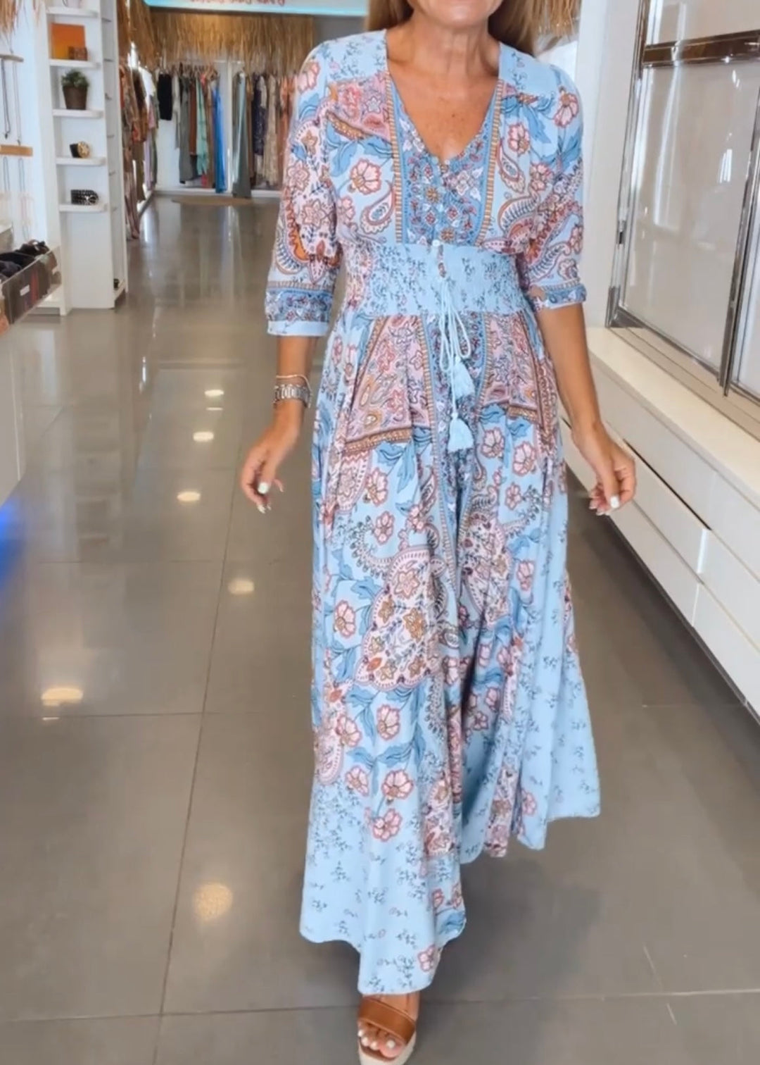 MARGOT | ELEGANT V-NECK SUMMER DRESS