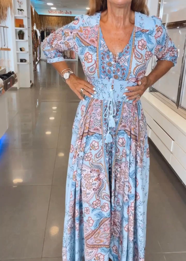 MARGOT | ELEGANT V-NECK SUMMER DRESS