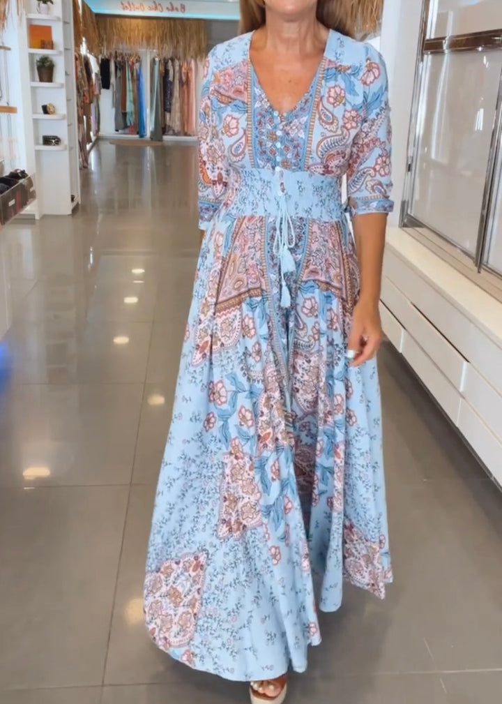 MARGOT | ELEGANT V-NECK SUMMER DRESS