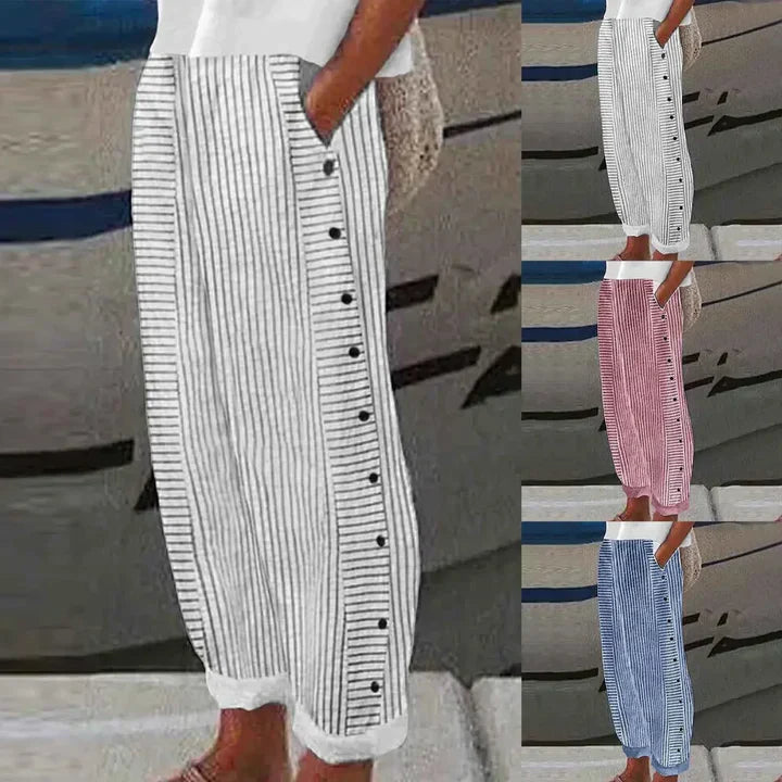 Chloe™ Seabreeze Stripe Button Trousers